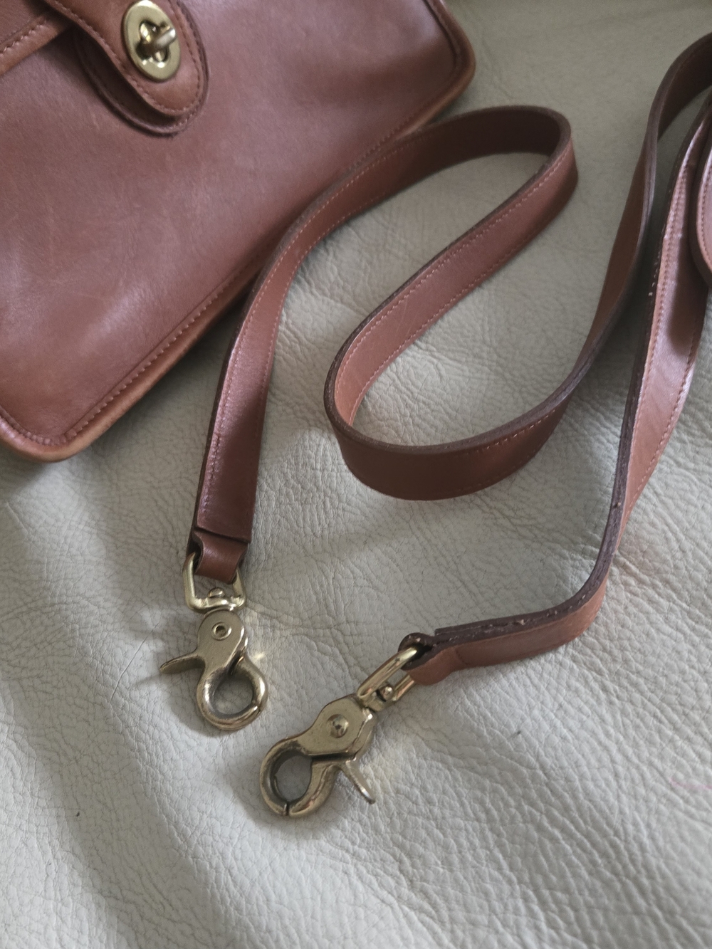 Coach Vintage Brown Leather Briefcase Crossbody 9927 - Picture 13 of 16